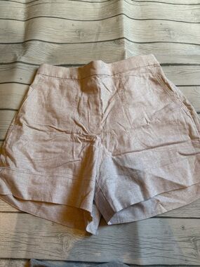 Classic High-Waist Linen Blend Women’s Shorts